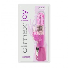 Фиолетовый вибромассажер Climax Joy 3X Multi-Purpose Rabbit Vibe - 23,5 см.